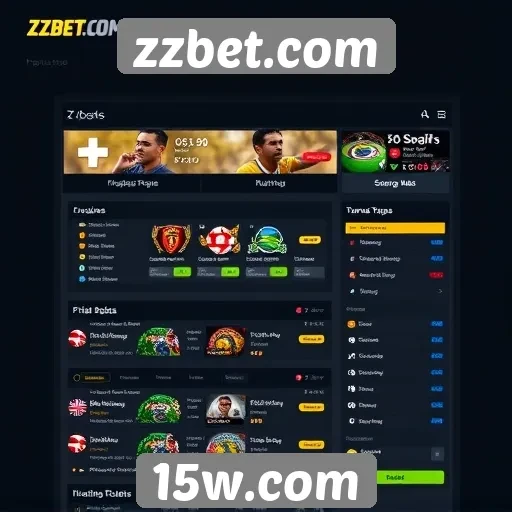 Interface do usuário no site zzbet.com